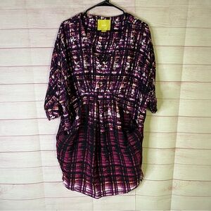 Maeve‎ Anthropologie Purple Printed Tunic Pocket Dress Size Small
